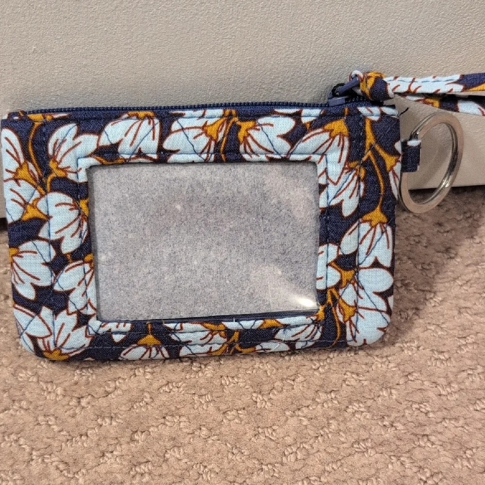 Vera Bradley Blue Floral ID Case Wallet NWT - Picture 1 of 4